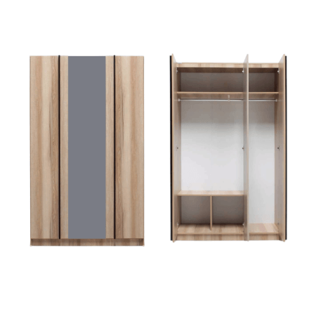 ชุดห้องนอน + ที่นอน PVC 5 ฟุต WISDOM DESIGN FURNITURE รุ่น EASY สีบัตเตอร์/กราไฟท์_2